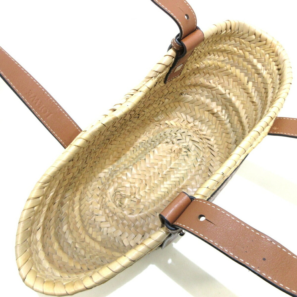 Loewe Basket Tote Palm Natural Bag Calfskin Tan Leaf Small - Picture 10 of 16